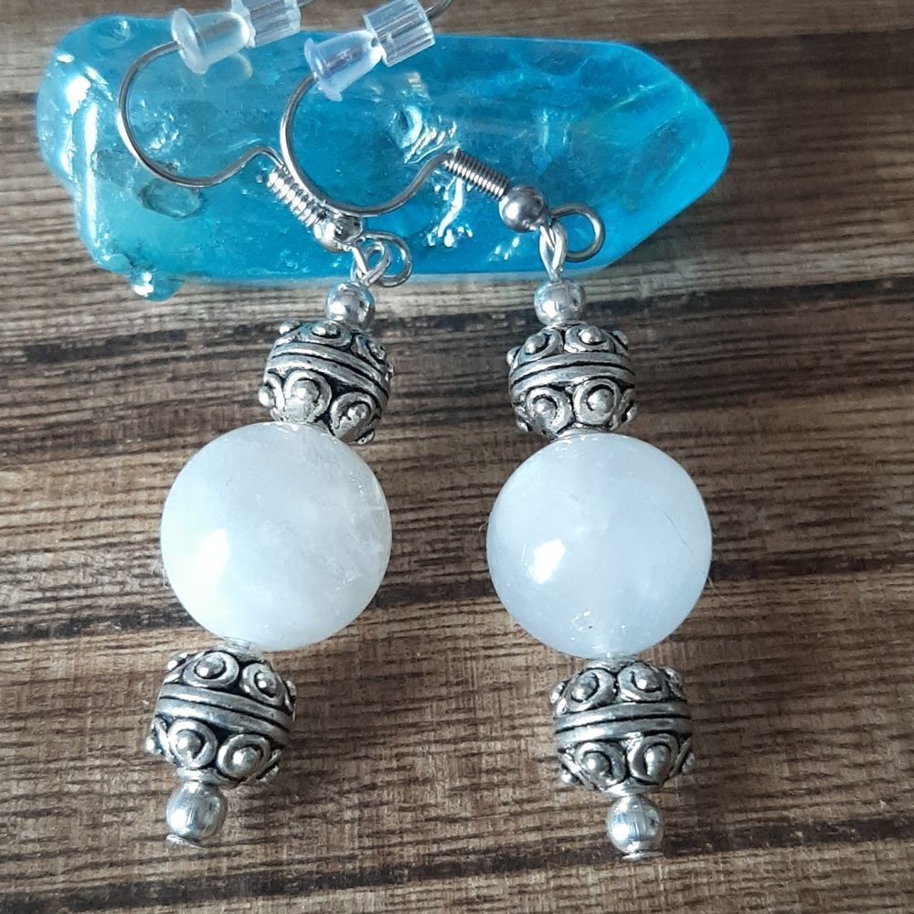 Flash Moonstone 12mm Drop Earrings
